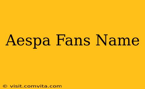 Aespa Fans Name