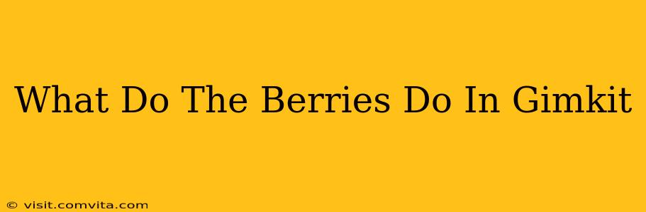 What Do The Berries Do In Gimkit